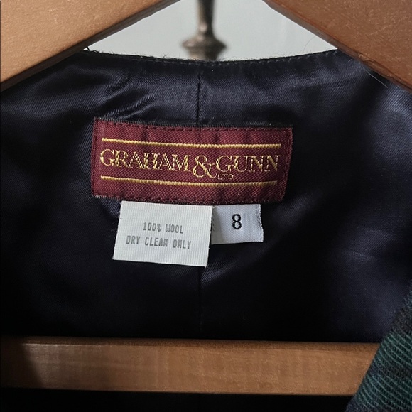 Graham & Gunn Plaid Wool Vest Womens 8 - Picture 2 of 3